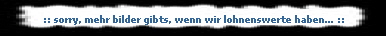 :: sorry, mehr bilder gibts, wenn wir lohnenswerte haben... ::